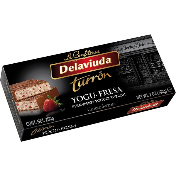 DELAVIUDA praliné yogur-fresa Calidad Suprema estuche 200 g