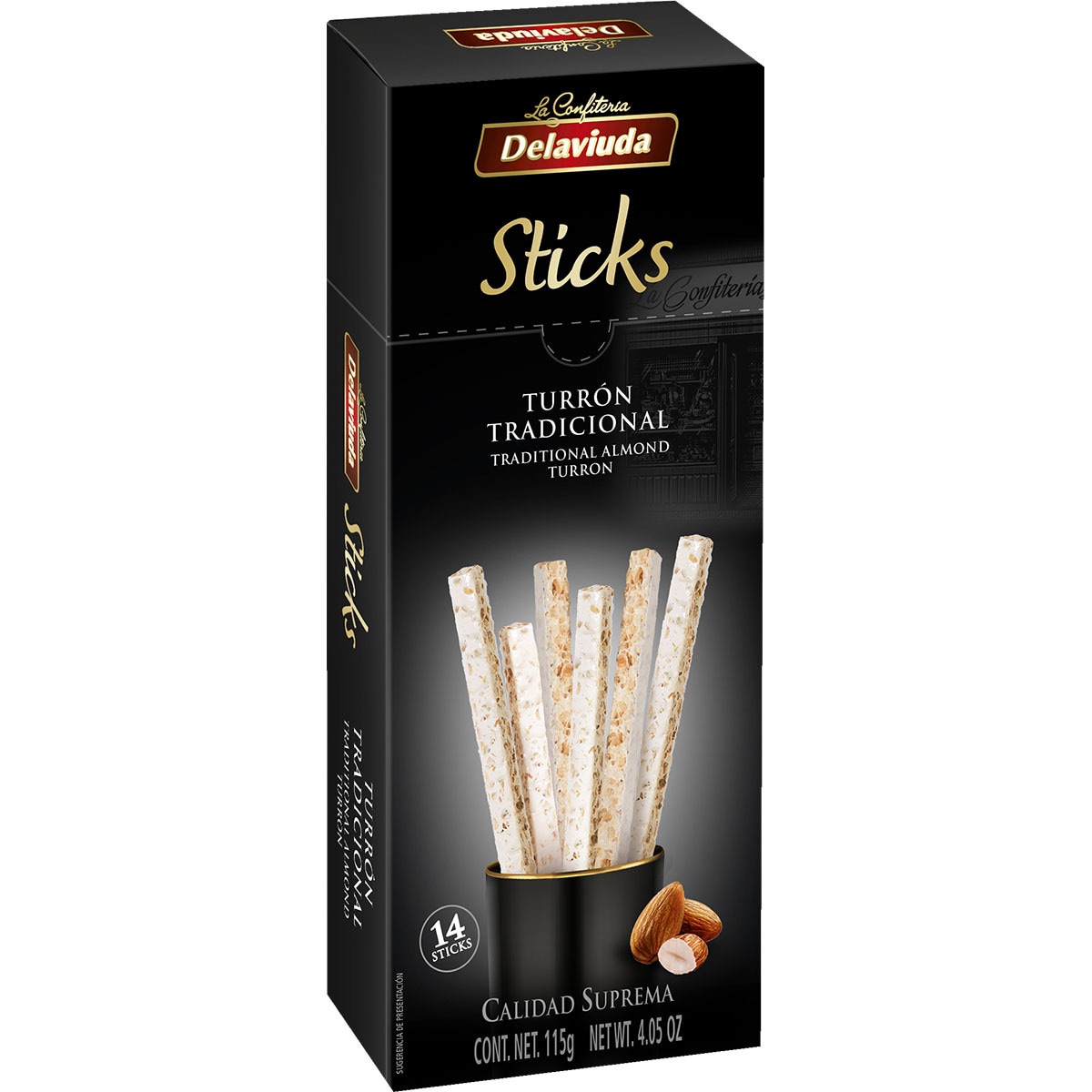 Turron Sticks sticks de turrón duro tradicional Calidad Suprema estuche 115 g ...