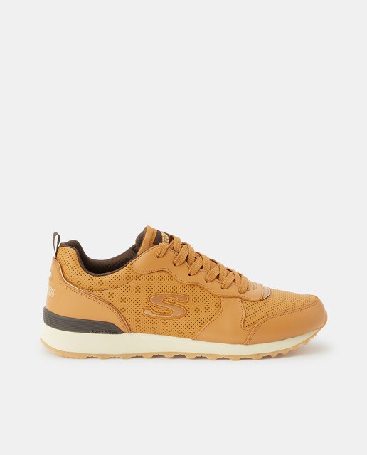 camel coloured nike trainers