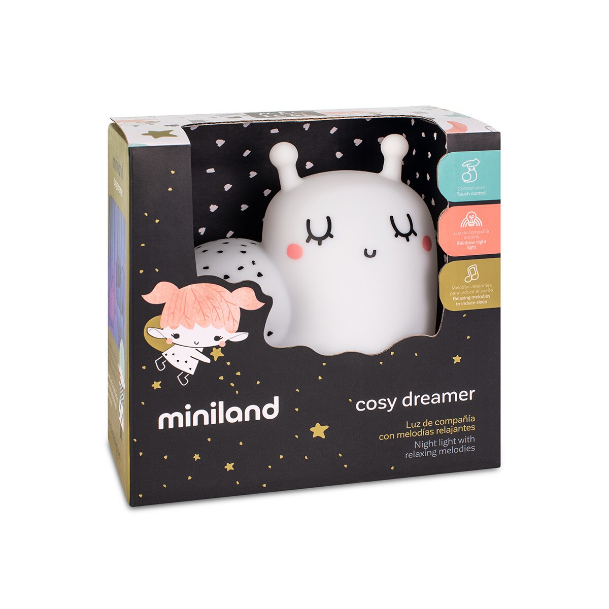Luz de presença Cosy Dreamer Caracol Magical de silicone branca Branco-10