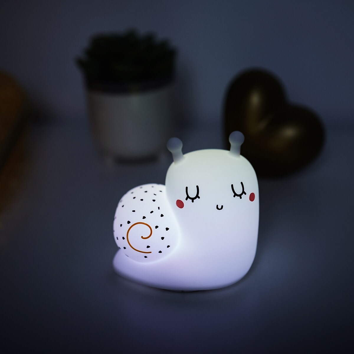 Luz de presença Cosy Dreamer Caracol Magical de silicone branca Branco-8
