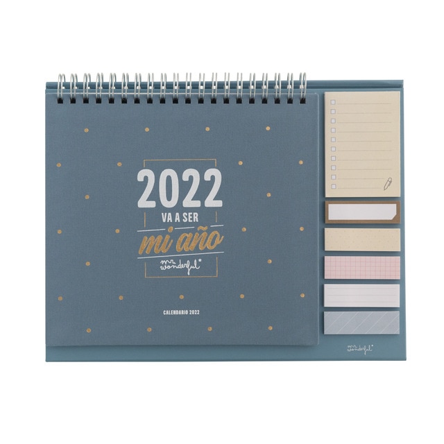 Calendario de Sobremesa con Mensaje y Diseño Mr. Wonderful: 2022 Va a Ser mi Año