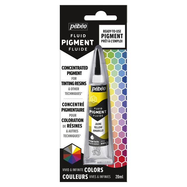 Pigmento Concentrado Colores Mezclables Tubo 20 ml Pebeo Amarillo.