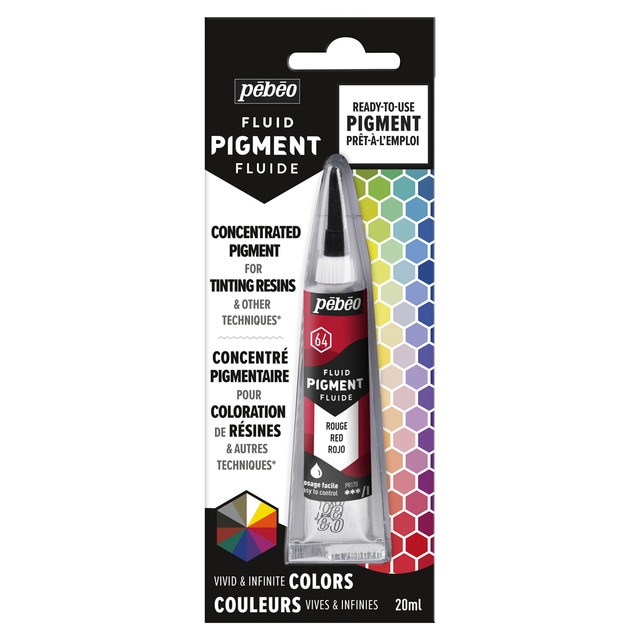 Pigmento Concentrado Colores Mezclables Tubo 20 ml Pebeo Rojo.