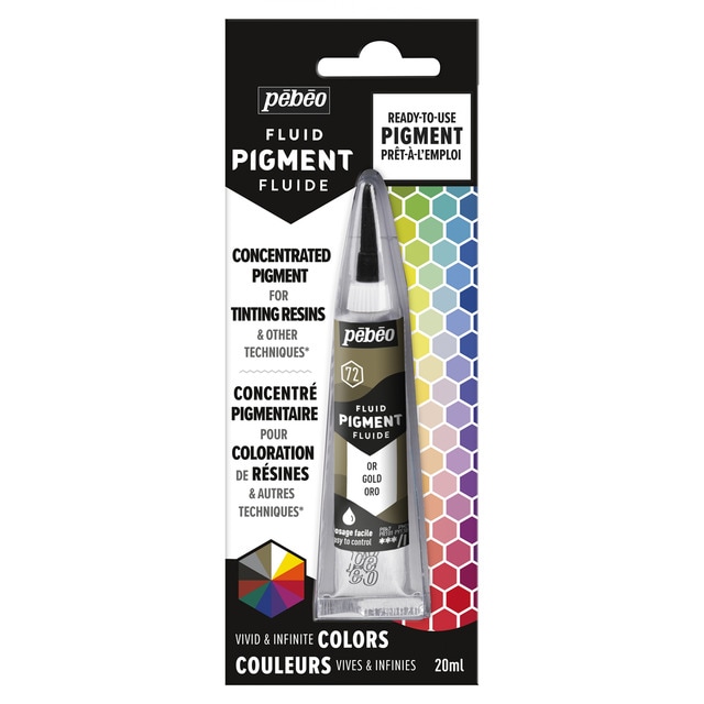 Pigmento Concentrado Colores Mezclables Tubo 20 ml Pebeo Oro.