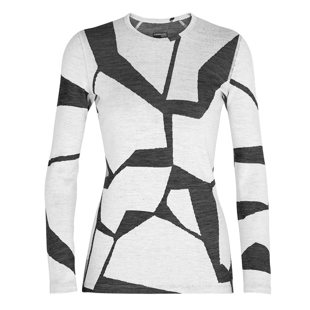 Camiseta de mujer 250 Vertex Crewe Fractured Landscapes Icebreaker
