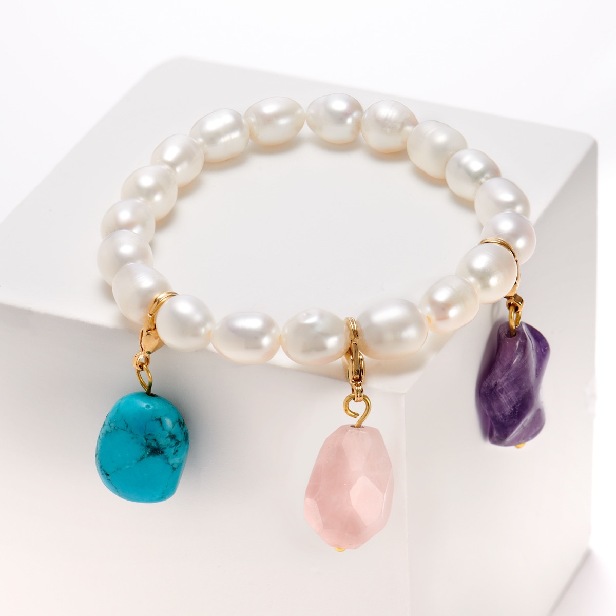 la boutique de la tienda en casa pulsera atenea de perlas autenticas con piedras naturales la tienda en casa