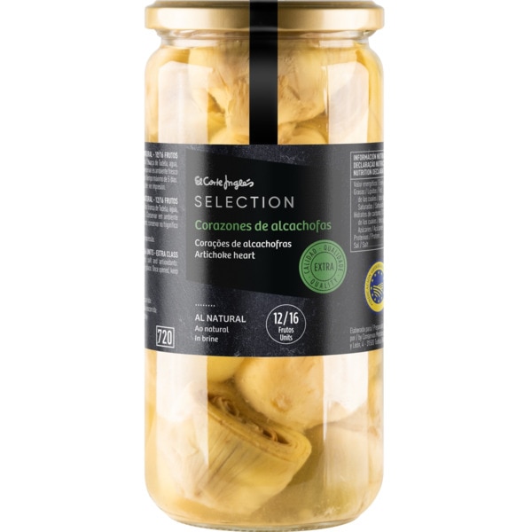 Corações de Alcachofras ao Natural 12/16 Unidades frasco 400 g