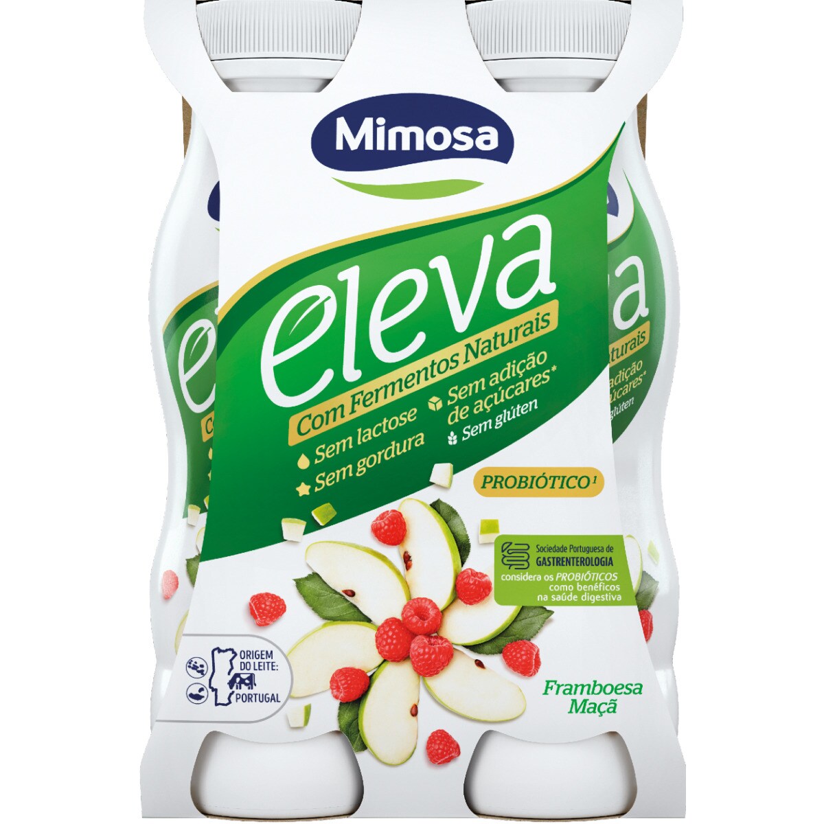 Iogurtes Líquidos Eleva Framboesa e Maçã sem Adição Açúcar sem Lactose