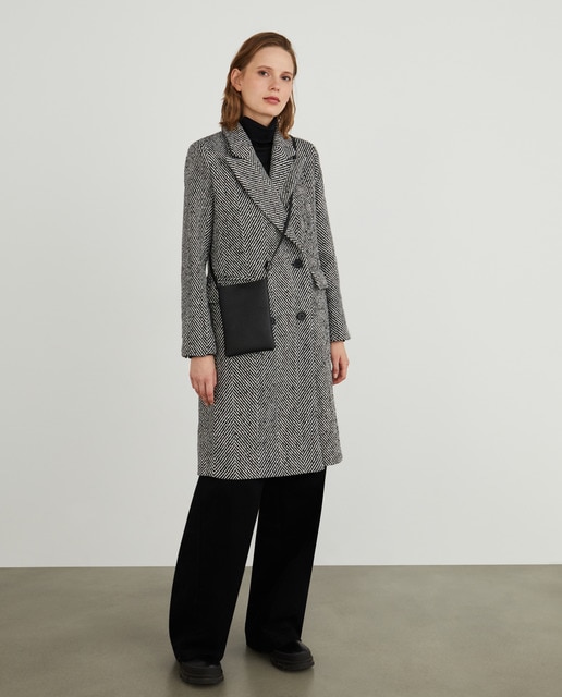 herringbone long coat