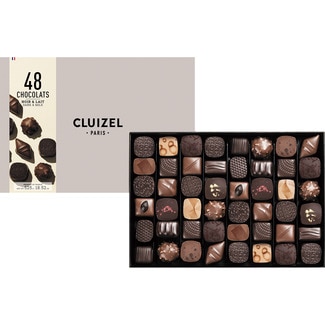MICHEL CLUIZEL Chocolats gemischtes Konfekt aus dunkler und aus Milchschokolade 48 Stück Karton 525 g
