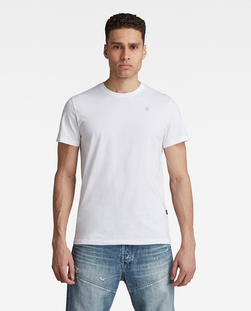 G-Star - Camiseta de hombre blanca manga corta.