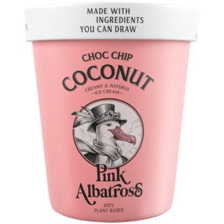 Pink Albatross Gelado Choco Chips e Coconut Vegan embalagem 480 ml