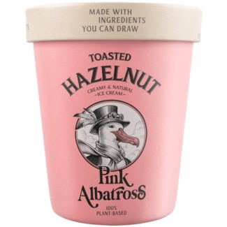 Pink Albatross Gelado Avelã Tostada Vegan embalagem 480 ml