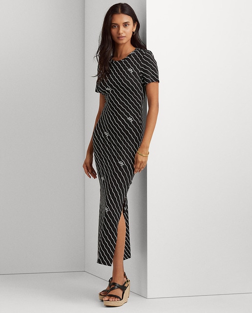 Vestido tipo camiseta con rayas · Lauren Ralph Lauren · El Corte Inglés