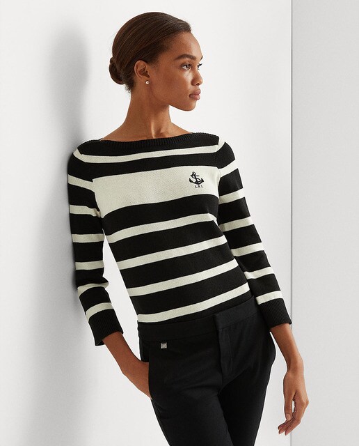 Women's boat neck cotton sweater · Women's fashion · El Corte Inglés
