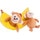 FRED&RITA Monkeys and Banana dog toy 1 each