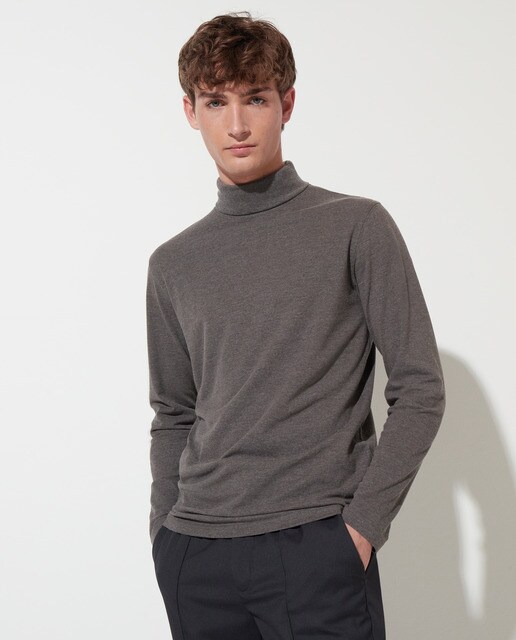 Men's long sleeve organic cotton blend 