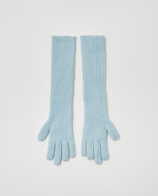 long knit gloves