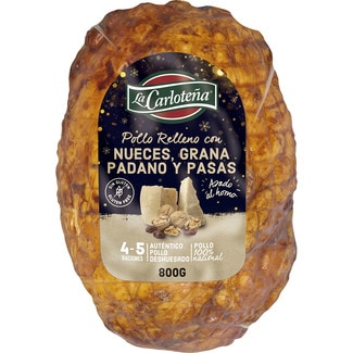 LA CARLOTEÑA Hühnchen gefüllt mit Walnüssen, Grana Padano und Rosinen aus dem Ofen glutenfrei Behälter 800 g 4-5 Portionen