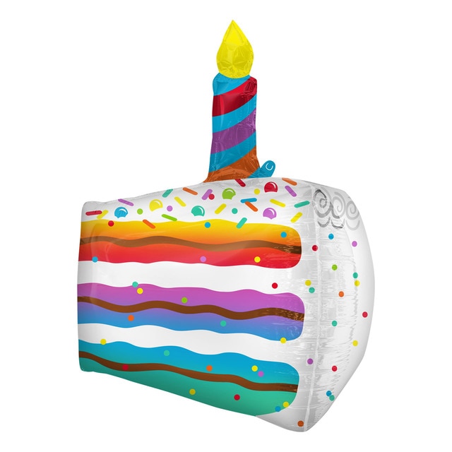 Pack de globo forma helio trozo tarta 48x63cm Liragram.