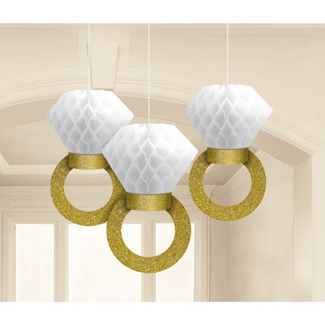 Pack de 3 Decoracion Nido De Abeja Anillos Liragram.