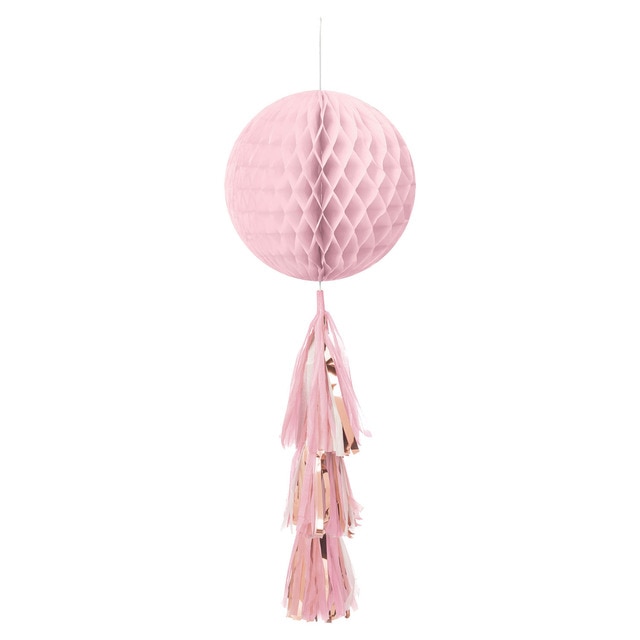 Pack de Decoracion Nido De Abeja Rosa Dorado 71Cm Liragram.