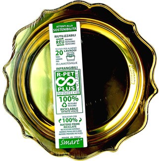 GABBIANO Dekorierter Teller Romance Gold 26 cm Paket 4 Einheiten