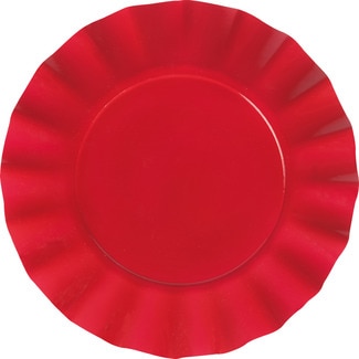 GABBIANO Dekorteller Rot Glänzend 29 cm Paket 6 Einheiten