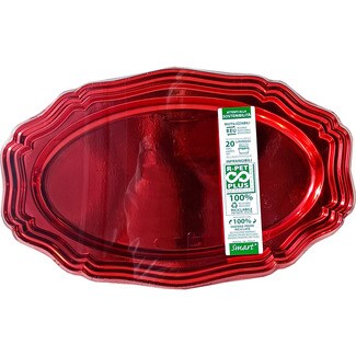 GABBIANO Dekortablett Romance Rot 27 x 37 cm Paket 2 Einheiten