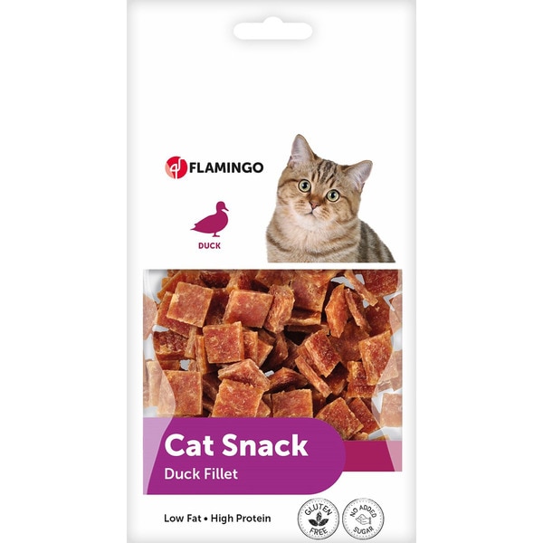 Gluten Free duck strips for cats container 50 g