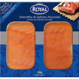 ROYAL Smoked salmon steak 2 x 50 g pack container 100 g