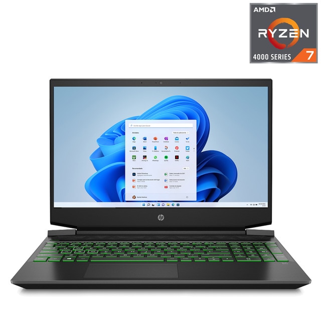 Portátil Gaming HP Pavilion 15-ec1013ns, AMD Ryzen 7, 8GB, 512GB SSD, GeForce GTX 1650Ti 4GB
