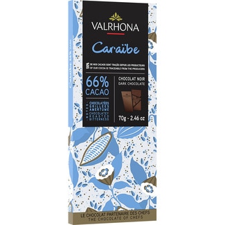 VALRHONA Caraibe dark chocolate 66% cocoa tablet 70 g
