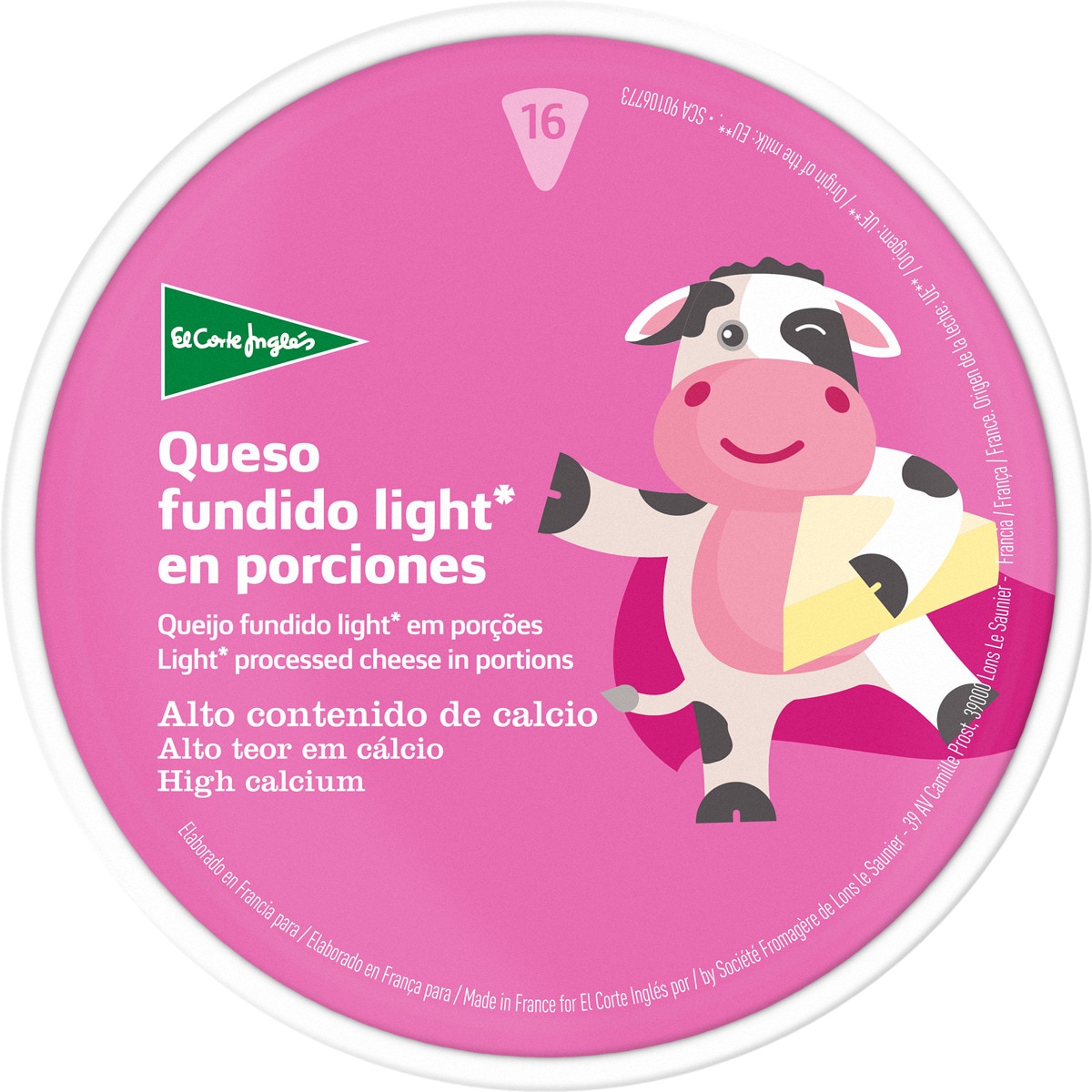 Queso fundido light 16 porciones envase 250 g · EL CORTE INGLES