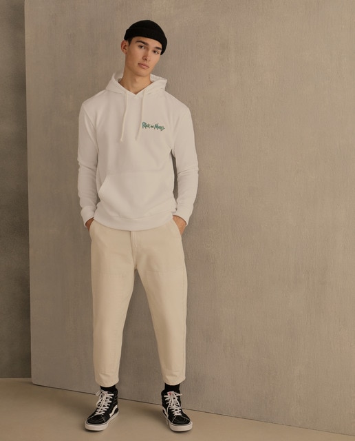 rick and morty white hoodie