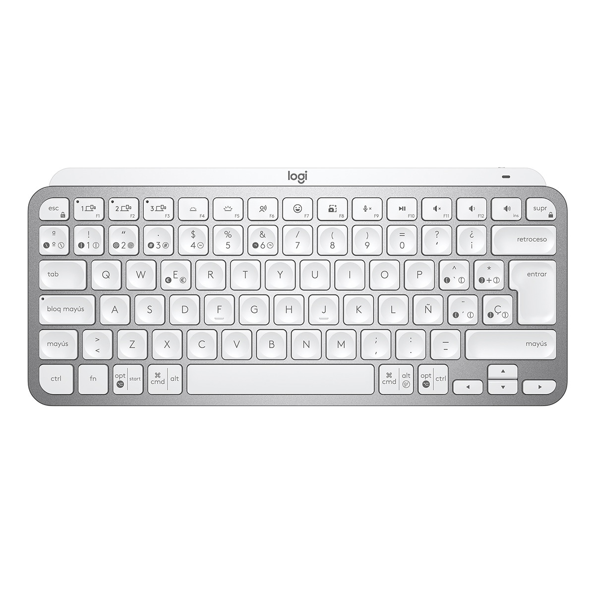 Logitech - Teclado inalámbrico Logitech MX Keys Mini Gris pálido.