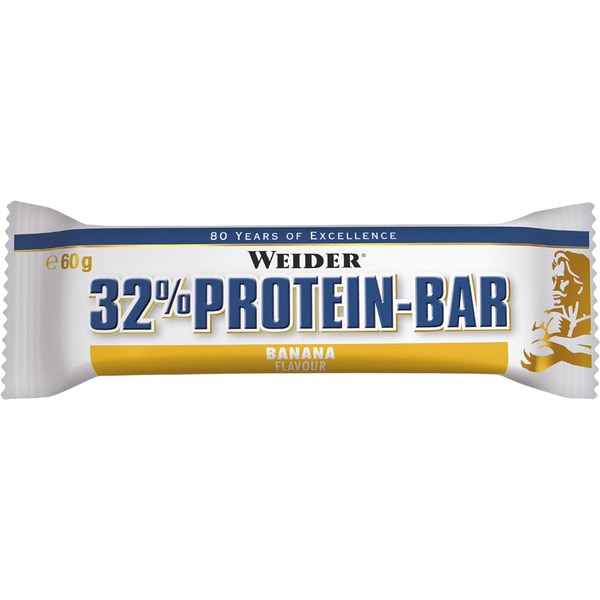 WEIDER barrita de proteínas 32% sabor chocolate banana envase 60 g