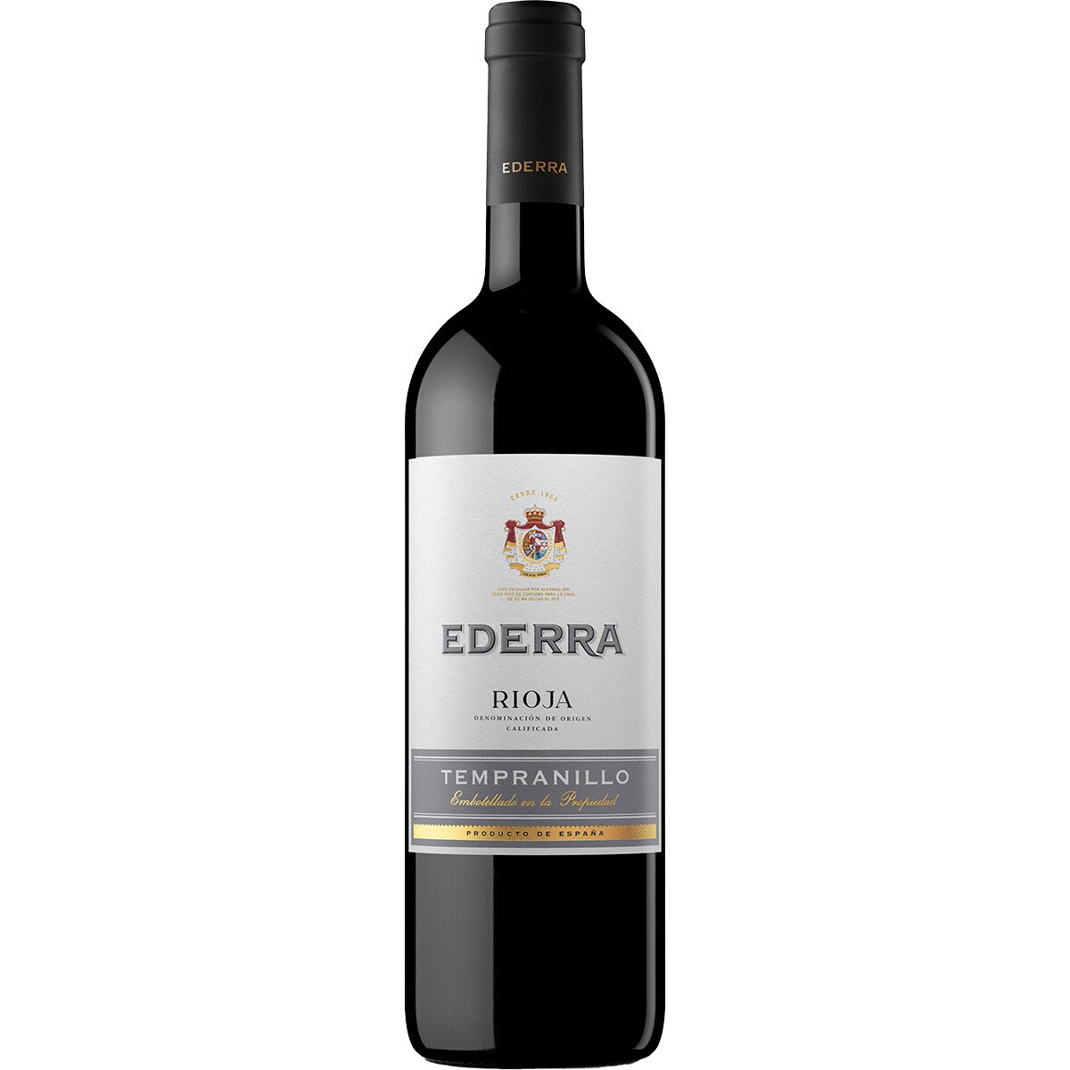 Vino Tinto Joven Tempranillo DOCa Rioja Botella 75 Cl EDERRA 