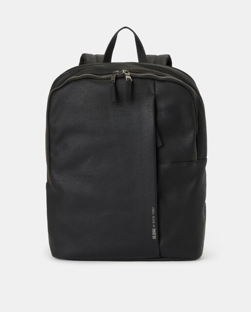 simple black backpack