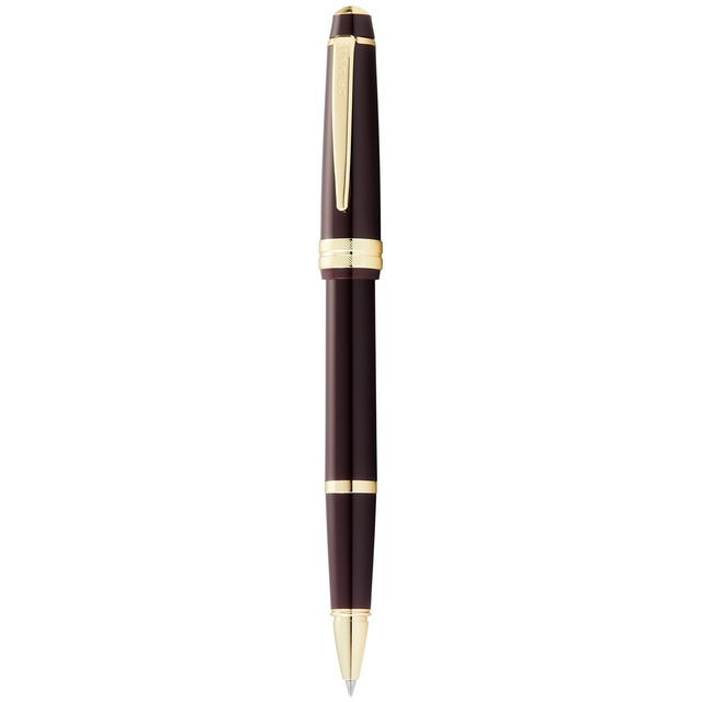Roller Ball Bailey Light™ Burdeos con detalles en oro.