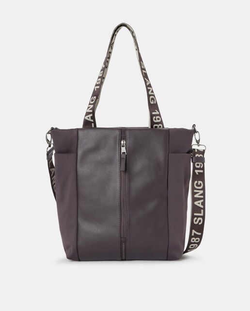 Lilac shopper bag with zip · Women's fashion · El Corte Inglés