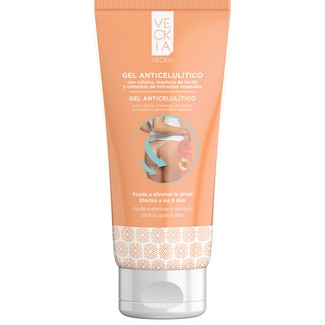 VECKIA Anti-cellulite cream gel with caffeine, shea butter and plant extract complex tube 200 ml helps eliminate fat after 8 days