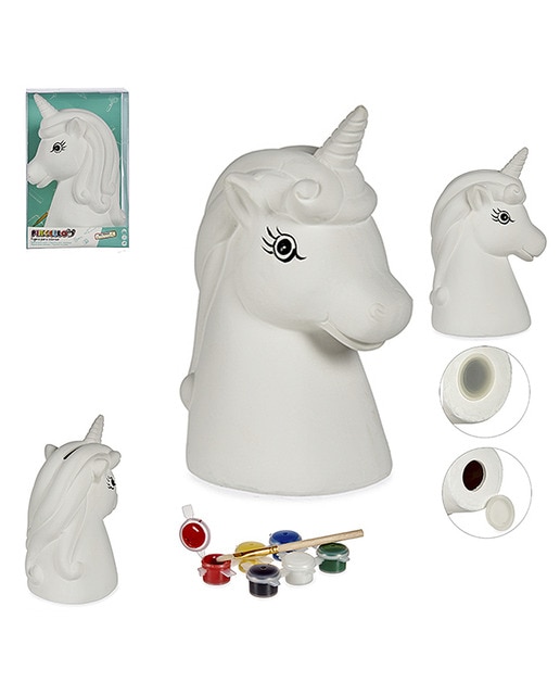 Hucha para pintar unicornio grande