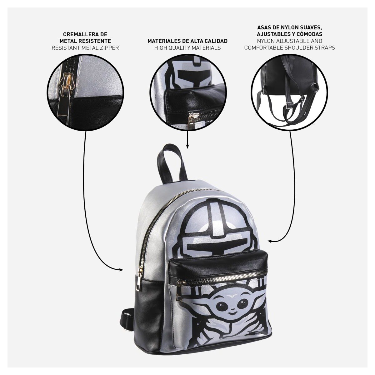 Mini mochila Star Wars The Mandalorian Mando & Grogu 4