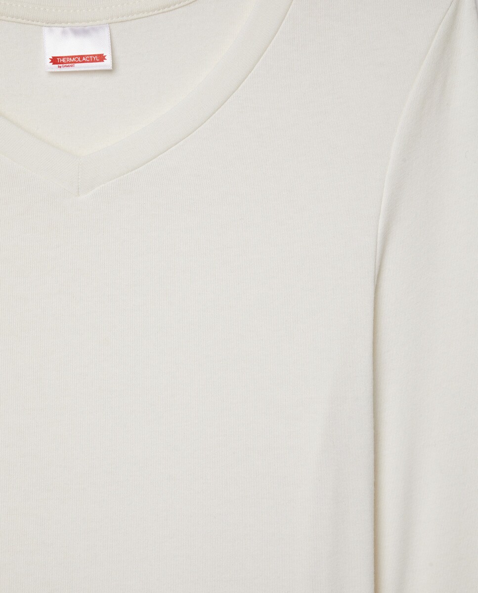 Camisola interior térmica Sensitive Thermolactyl grau 3 branca Branco-5