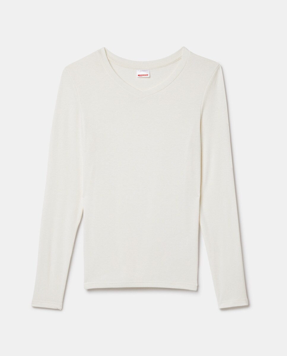 Camisola interior térmica Sensitive Thermolactyl grau 3 branca Branco-4