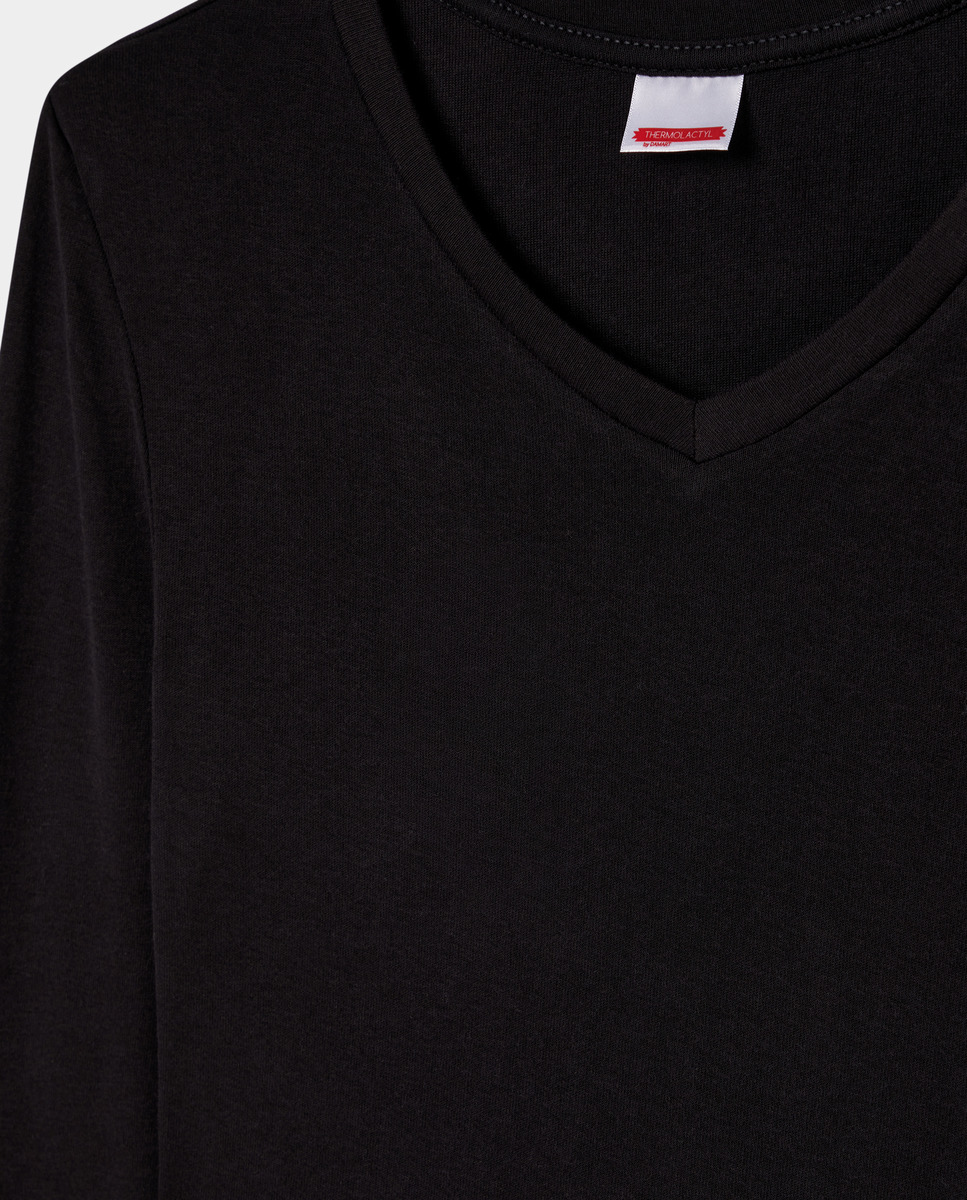 Camisola interior térmica Sensitive Thermolactyl grau 3 preta Preto-5