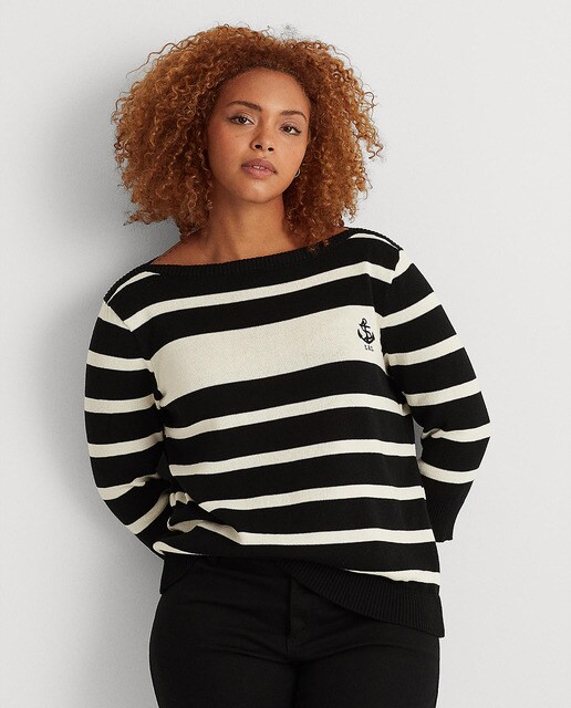 cotton boat neck sweater 