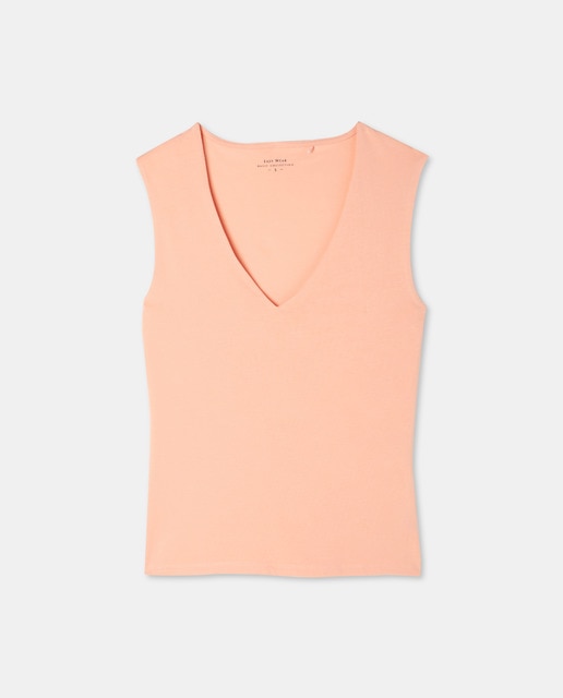 Women's sleeveless V-neck T-shirt 